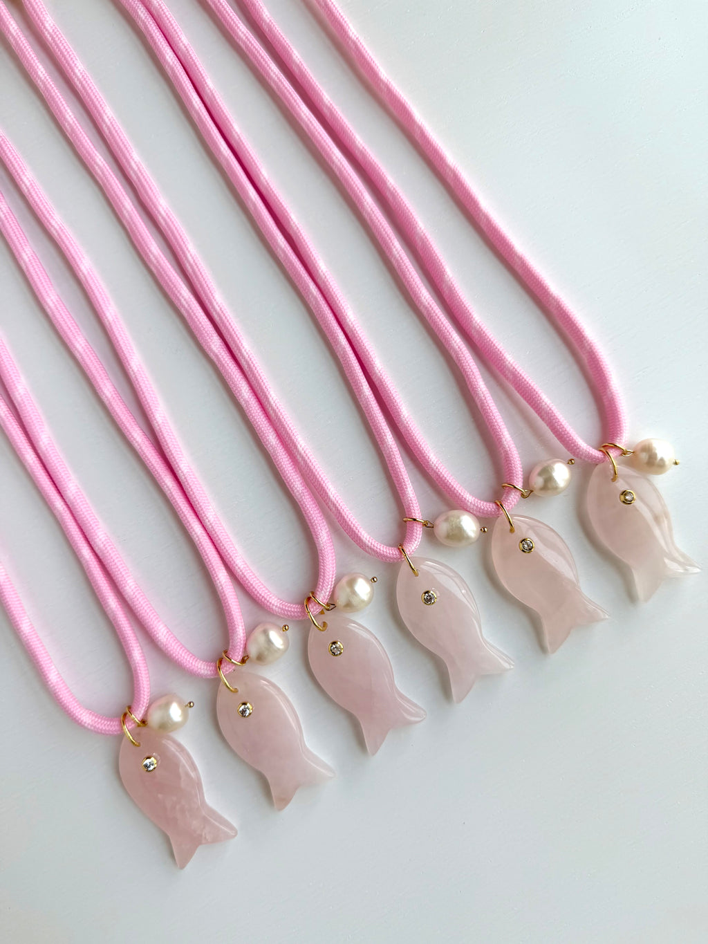 Pink Paracord Fish Necklace