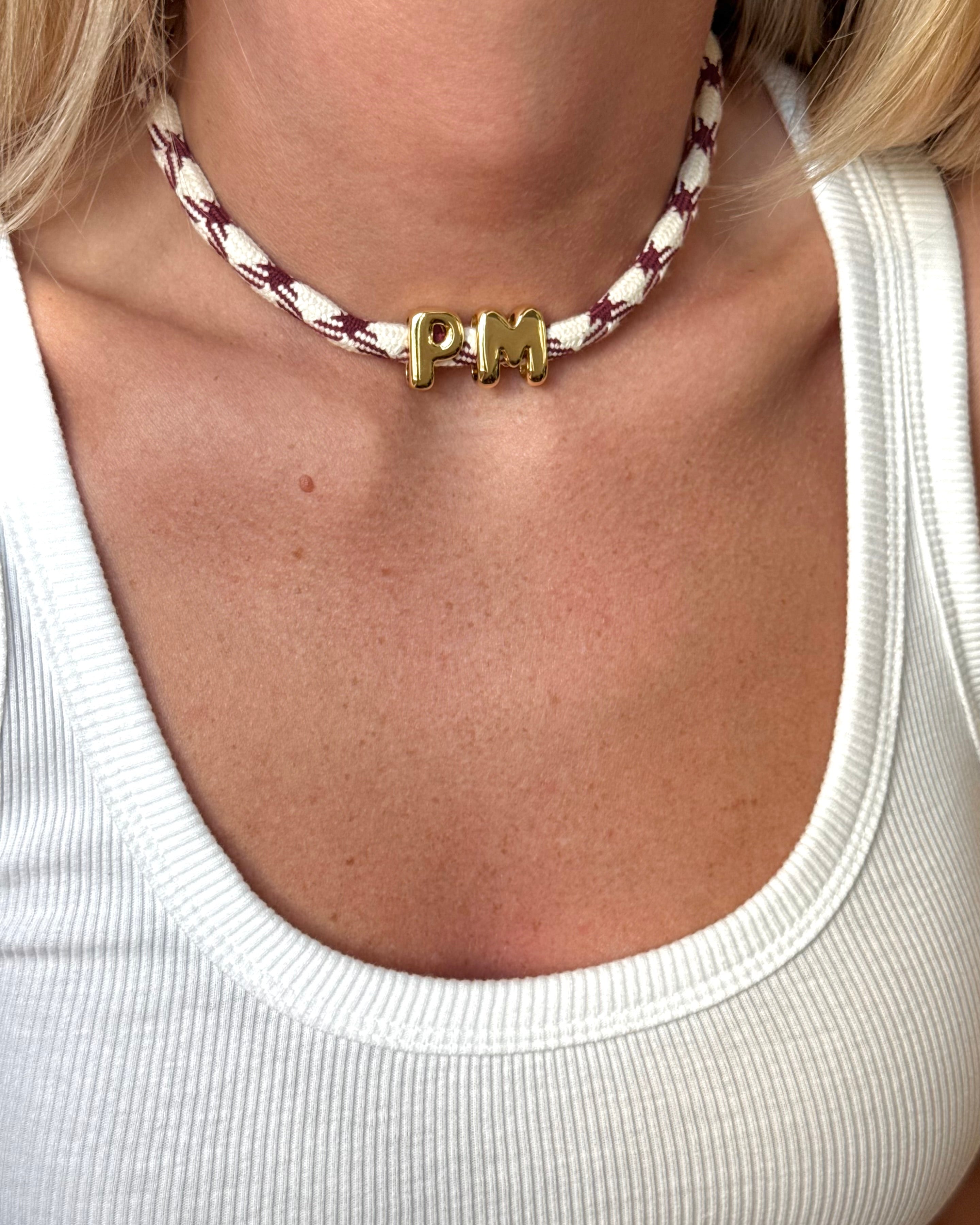 Paracord Initial Necklace